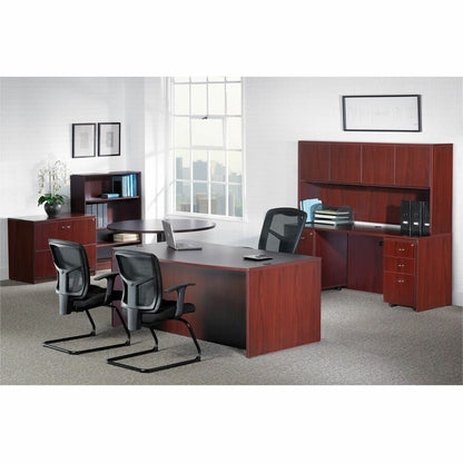 Lorell Essentials Series Lateral File - 29.5" Height x 35.5" Width x 22" Depth x 1" Thickness - Total Drawer(s): 2 - 1 E