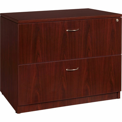Lorell Essentials Series Lateral File - 29.5" Height x 35.5" Width x 22" Depth x 1" Thickness - Total Drawer(s): 2 - 1 E