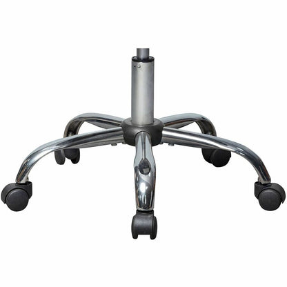 Lorell Backless Pneumatic-Lift Stool - Vinyl Seat Material - 5-star Base - Black - 1 Each