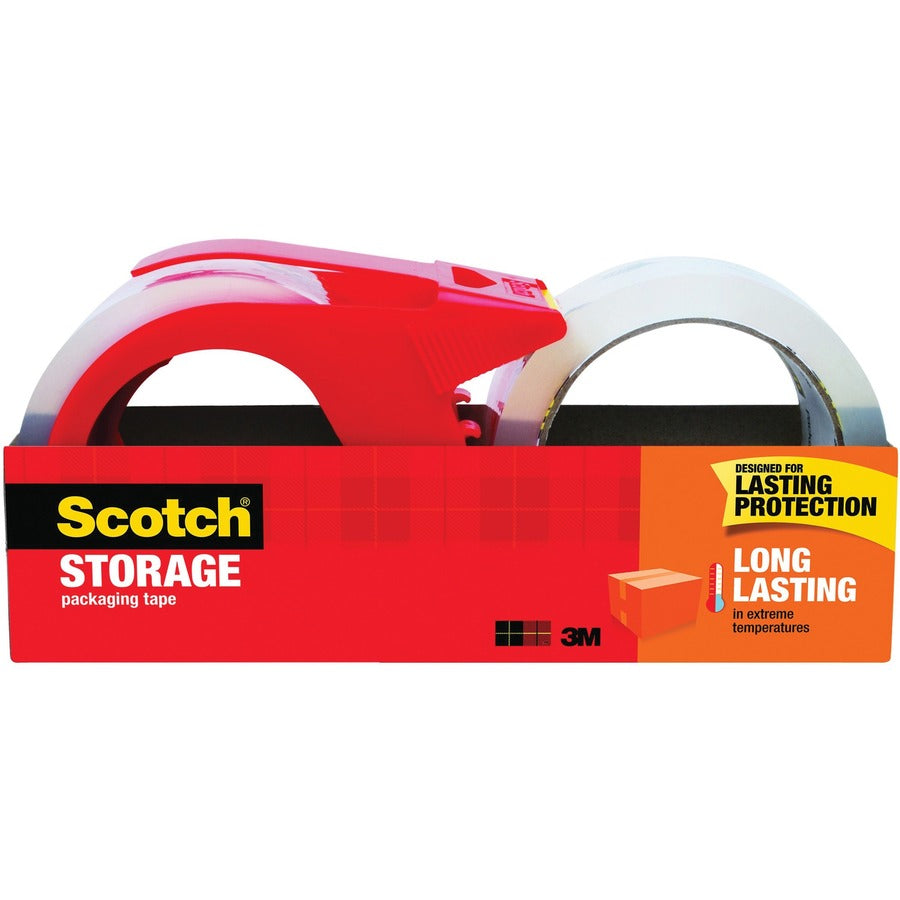 Scotch Long-Lasting Storage/Packaging Tape - 54.60 yd Length x 1.88" Width x 2.4 mil Thickness - 3" Core - Clear - Acryl