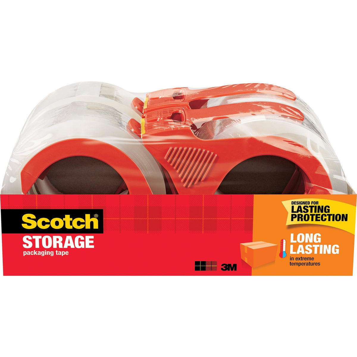 Scotch Long-Lasting Storage/Packaging Tape - 54.60 yd Length x 1.88" Width x 2.4 mil Thickness - 3" Core - Clear - Acryl