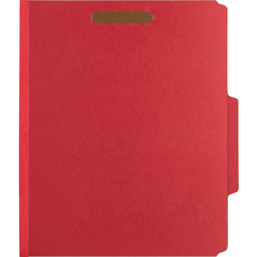 Nature Saver Letter Recycled Classification Folder - 8 1/2" x 11" - 2" for Folder - 2 Divider - 25 pt. - Red - 100% Recy