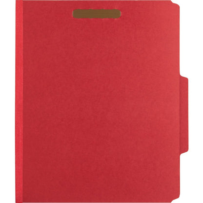 Nature Saver Letter Recycled Classification Folder - 8 1/2" x 11" - 2" for Folder - 2 Divider - 25 pt. - Red - 100% Recy