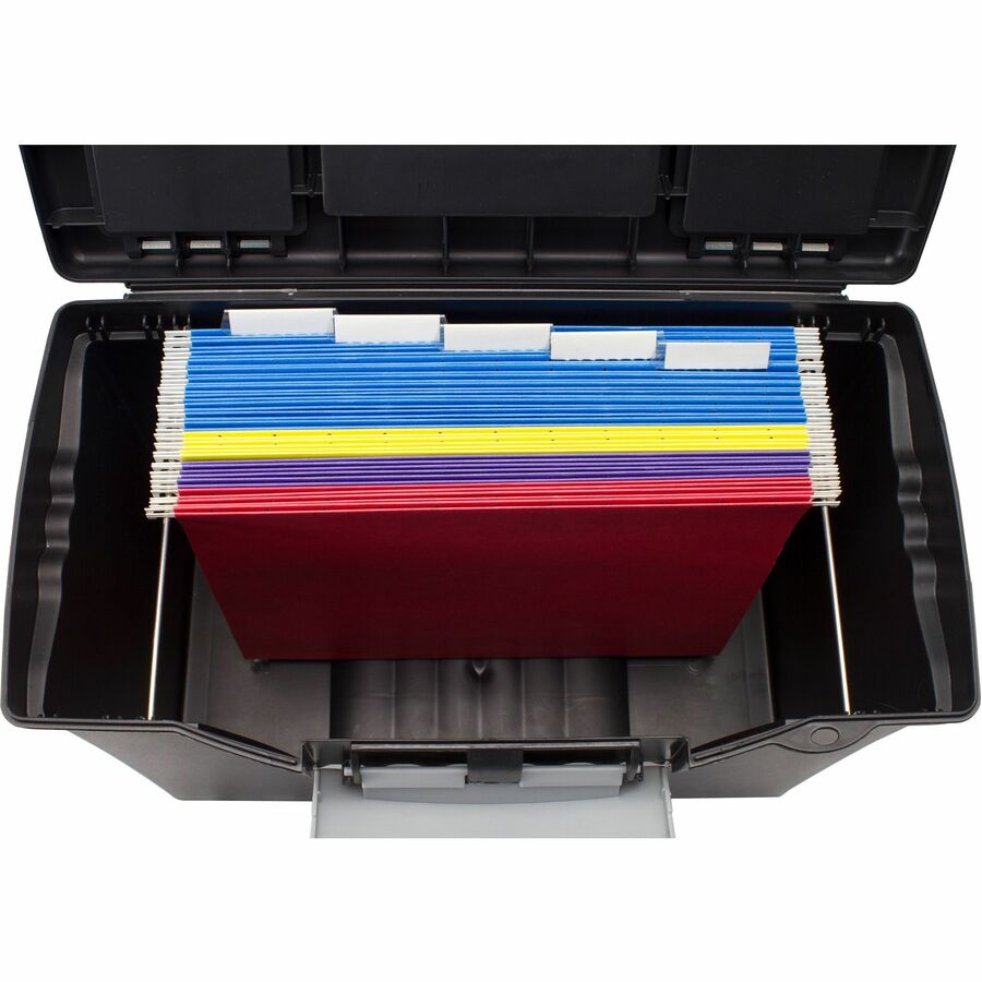 Storex Portable File Storage Box - External Dimensions: 14.5" Width x 10.5" Depth x 12" Height - Media Size Supported: L