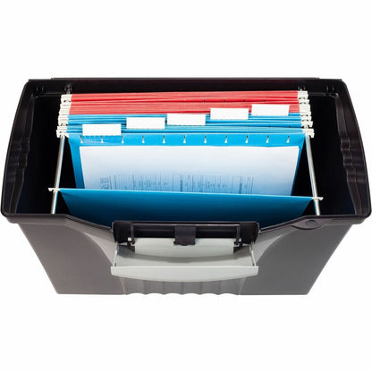 Storex Portable File Storage Box - External Dimensions: 14.5" Width x 10.5" Depth x 12" Height - Media Size Supported: L