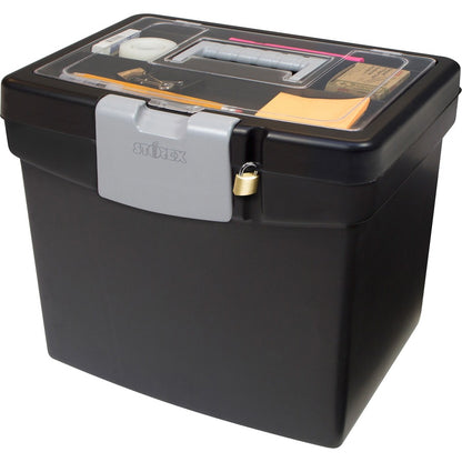 Storex Portable Storage Box - External Dimensions: 14.9" Length x 11" Width x 12.1" Height - Media Size Supported: Lette