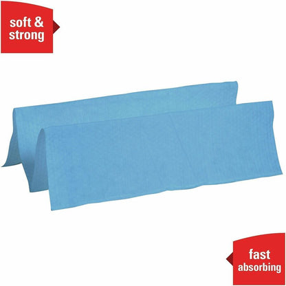 Wypall L10 Disposable Towels Windshield Wipe - 2 Ply - 9.30" Width x 10.25" Length - Blue - 140/Pack - 1 Carton