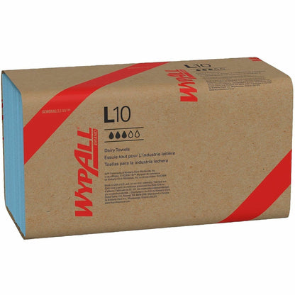 Wypall L10 Disposable Towels Windshield Wipe - 2 Ply - 9.30" Width x 10.25" Length - Blue - 140/Pack - 1 Carton