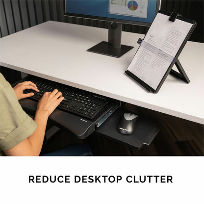 Fellowes Office Suites Underdesk Keyboard Drawer - 2.3" Height x 22" Width x 11.6" Depth - Black - 1 Each