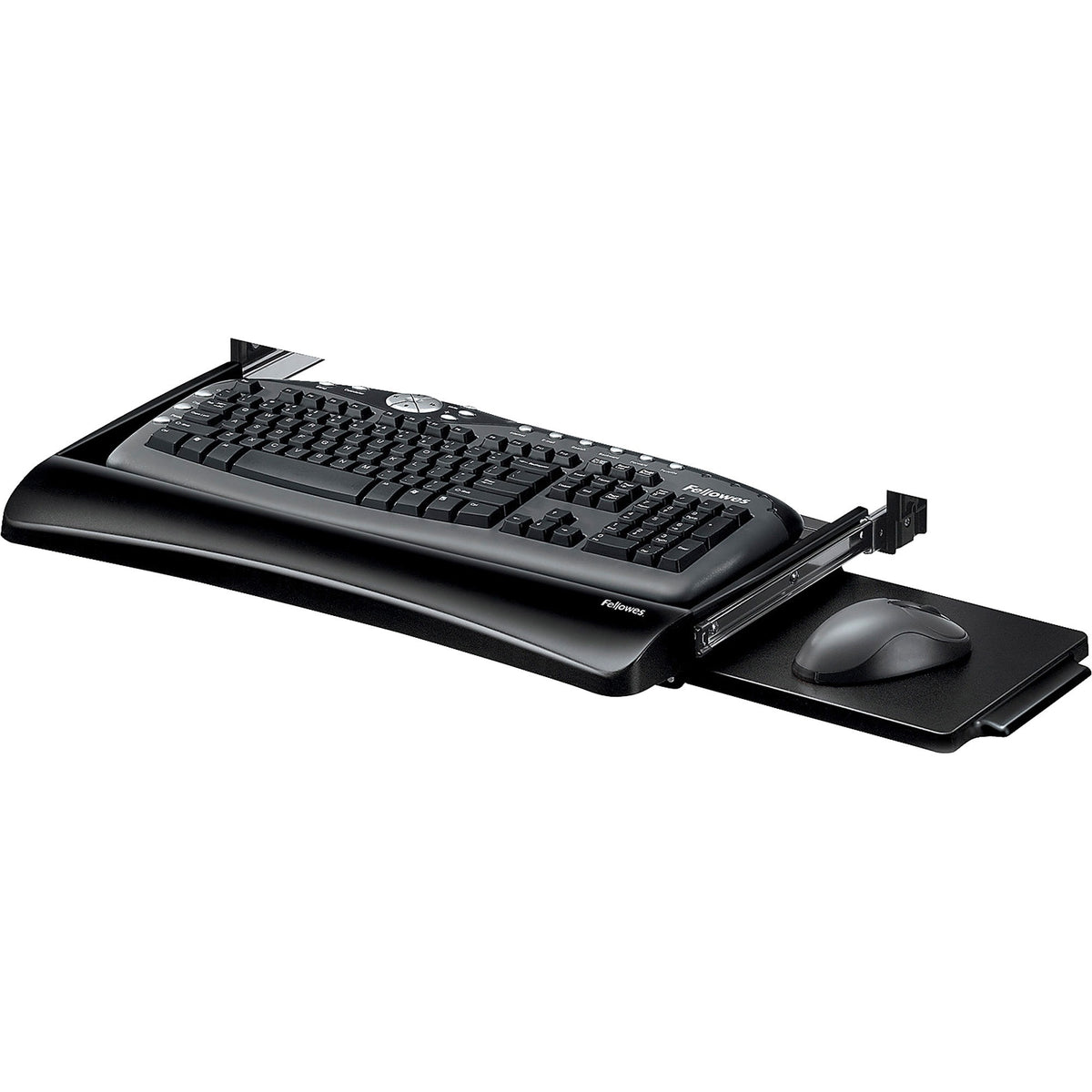 Fellowes Office Suites Underdesk Keyboard Drawer - 2.3" Height x 22" Width x 11.6" Depth - Black - 1 Each