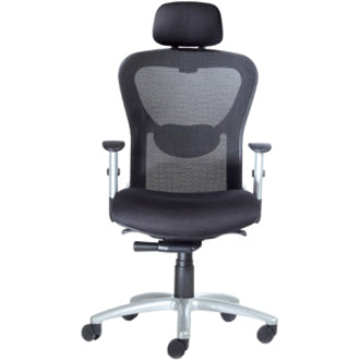 9 to 5 Seating Strata 1580 High Back Executive Chair - Lead Seat Color - Polyester Seat Material - 5-star Base - 1 Each