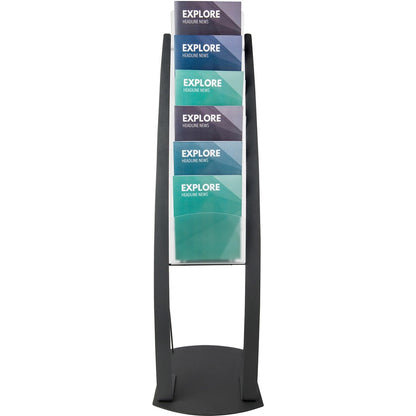 Deflecto Contemporary Floor Display - 6 Compartment(s) - Compartment Size : 1.45" - 49" Height x 13" Width x 16.50" Dept
