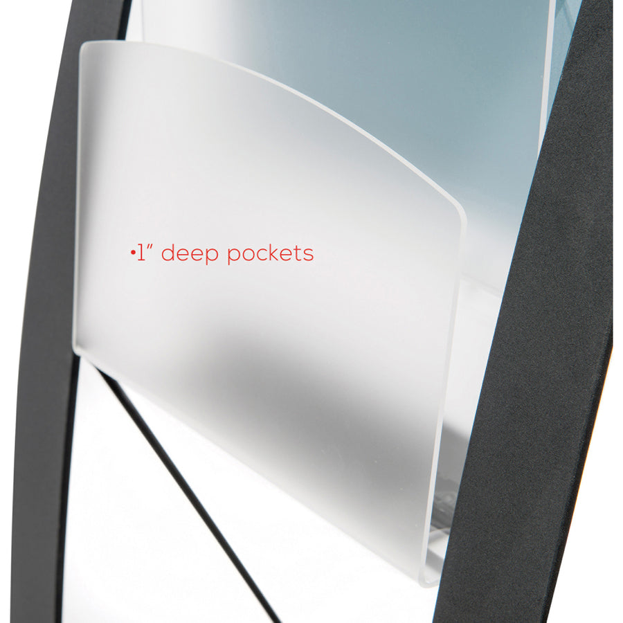 Deflecto Contemporary Floor Display - 6 Compartment(s) - Compartment Size : 1.45" - 49" Height x 13" Width x 16.50" Dept