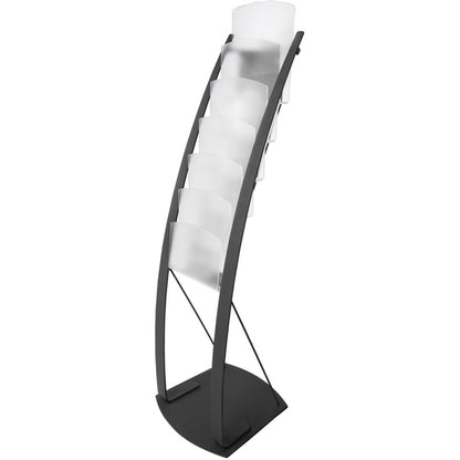 Deflecto Contemporary Floor Display - 6 Compartment(s) - Compartment Size : 1.45" - 49" Height x 13" Width x 16.50" Dept