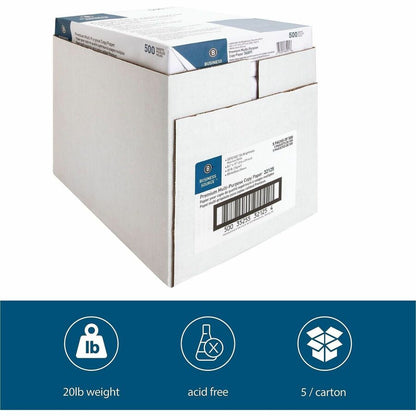 Business Source Premium Multipurpose Copy Paper - White - 92 Brightness - Letter - 8 1/2" x 11" - 20 lb Basis Weight - A