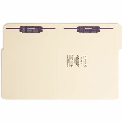 Smead 1/3 Tab Cut Letter Recycled Fastener Folder - 8 1/2" x 11" - 3/4" Expansion - 2 x 2S Fastener - Top Tab Location -