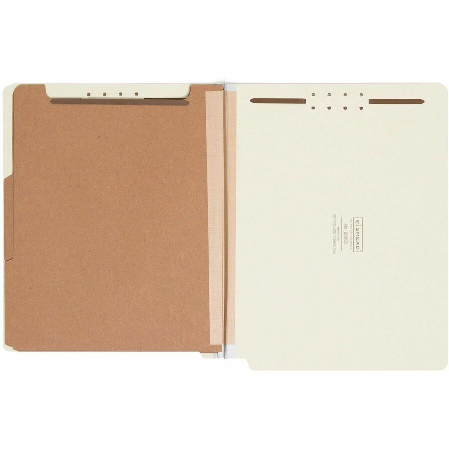 Smead Letter Recycled Classification Folder - 8 1/2" x 11" - 2" Expansion - 2 x 2K Fastener - End Tab Location - 2 Divid