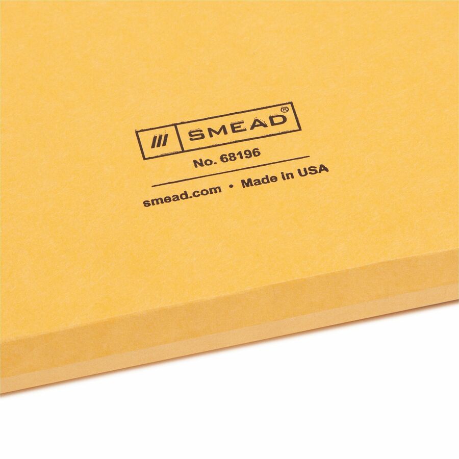 Smead Legal, Letter File Jacket - 8 1/2" x 14" - 3/4" Expansion - 1 Pocket - 7.5 pt. - Kraft - Pre-punched - 100 / Carto