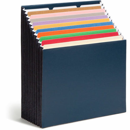 Smead 1/3 Tab Cut Letter Recycled Expanding File - 8 1/2" x 11" - 7/8" Expansion - 12 Pocket - Top Tab Location - Assort