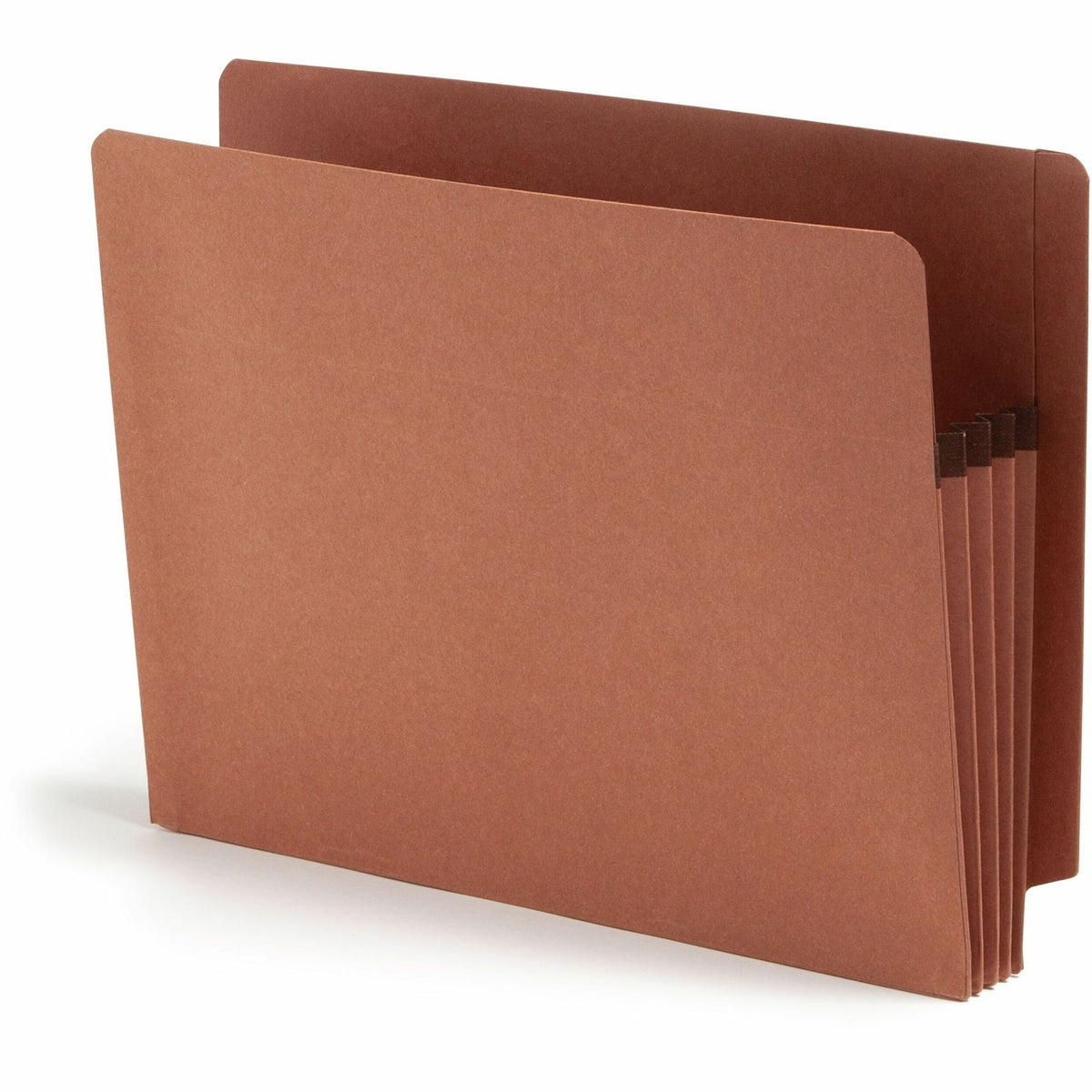 Smead Straight Tab Cut Letter Recycled File Pocket - 8 1/2" x 11" - 3 1/2" Expansion - 2 Plys - Redrope - Tear Resistant