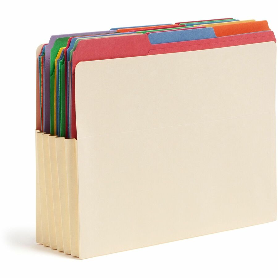 Smead Letter Recycled File Pocket - 8 1/2" x 11" - 5 1/4" Expansion - 2 Plys - Manila - Reinforced Tab, Tear Resistant G