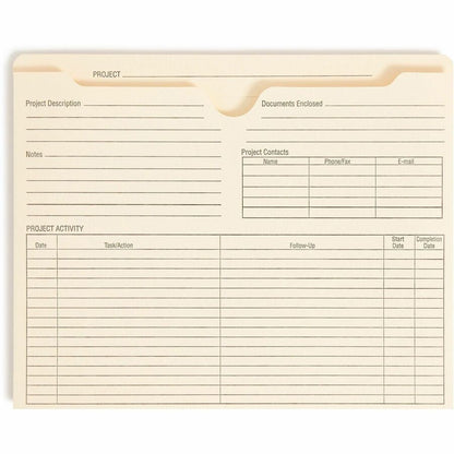 Smead Straight Tab Cut Letter Recycled File Jacket - 8 1/2" x 11" - 2" Expansion - Top Tab Location - 11 pt. - 2 Plys - 