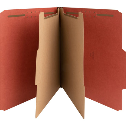 Nature Saver 2/5 Tab Cut Letter Recycled Classification Folder - 8 1/2" x 11" - 6 Fastener - 2" for Folder, 1" for Divid
