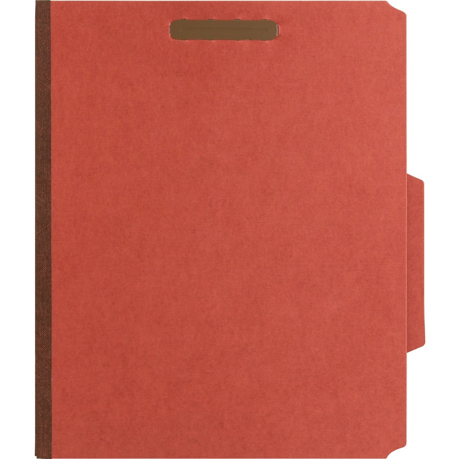 Nature Saver 2/5 Tab Cut Letter Recycled Classification Folder - 8 1/2" x 11" - 6 Fastener - 2" for Folder, 1" for Divid