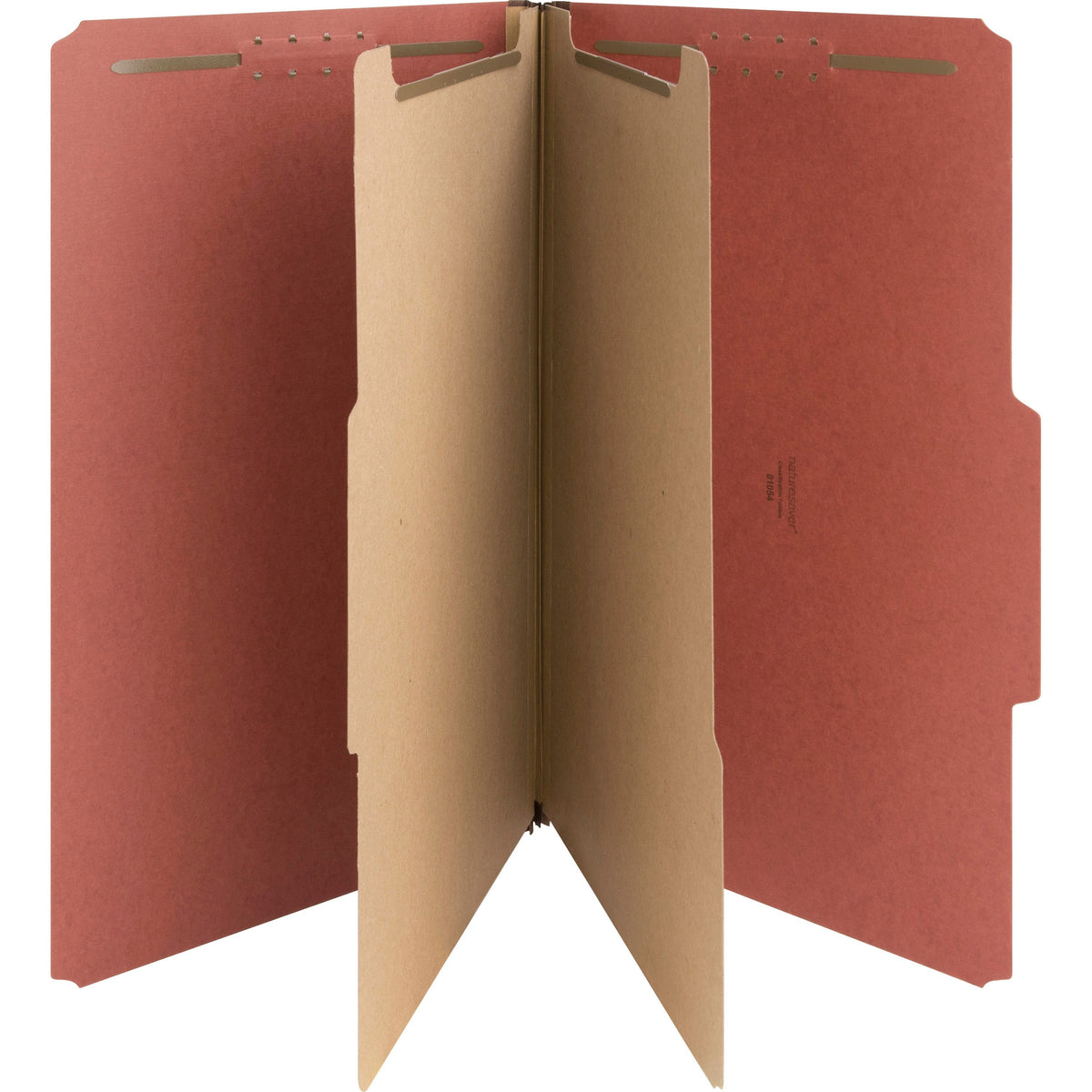 Nature Saver 2/5 Tab Cut Legal Recycled Classification Folder - 8 1/2" x 14" - 6 Fastener - 2" for Folder, 1" for Divide