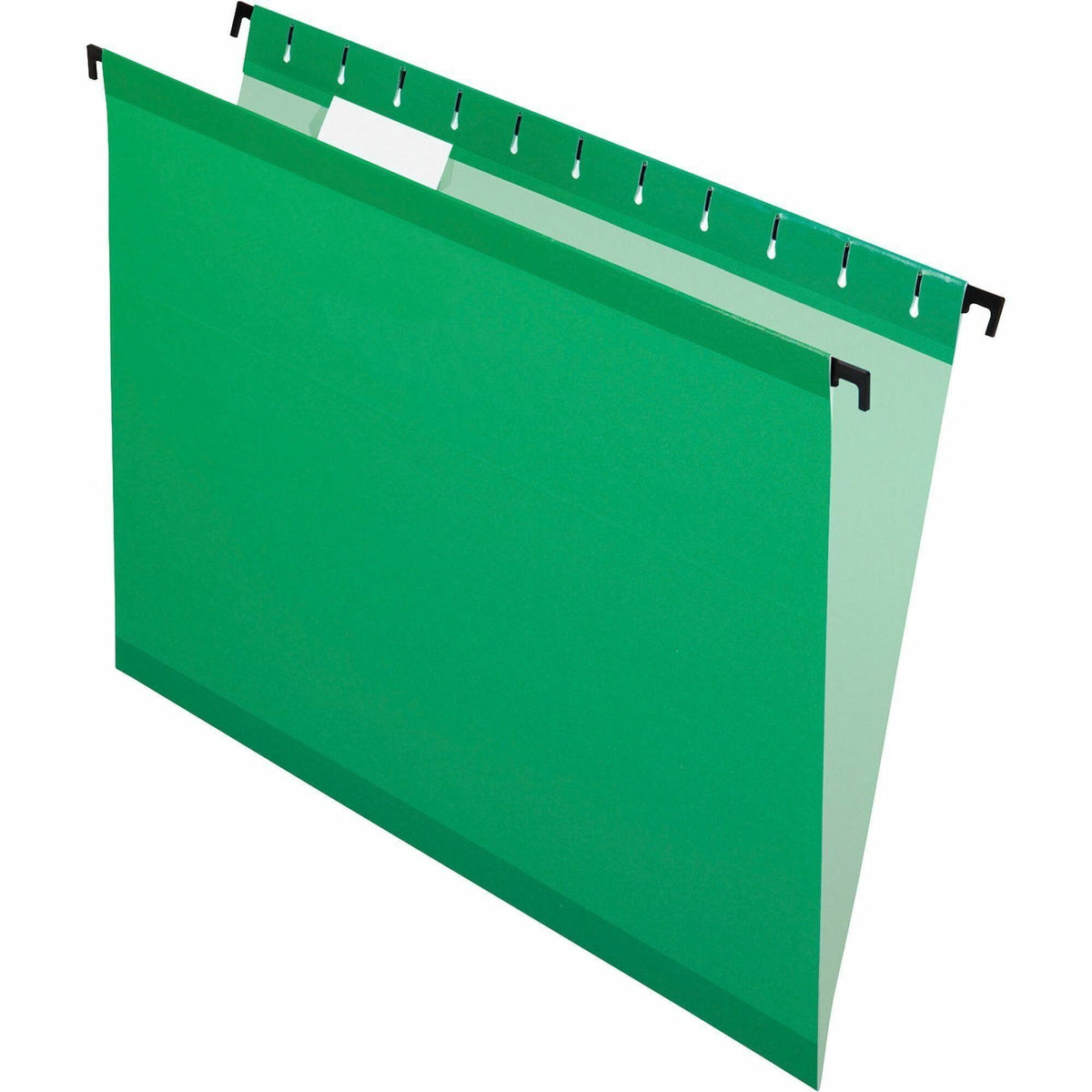 Pendaflex SureHook 1/5 Tab Cut Letter Recycled Hanging Folder - 8 1/2" x 11" - Bright Green - Acid-free, Durable, Reinfo