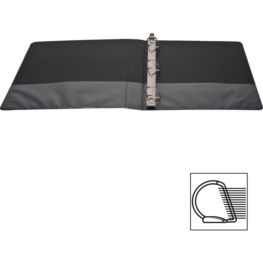 Business Source Basic D-Ring View Binders - 1" Binder Capacity - Letter - 8 1/2" x 11" Sheet Size - Fastener: D-Ring - P