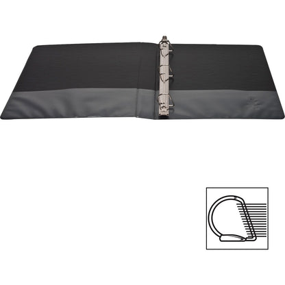 Business Source Basic D-Ring View Binders - 1" Binder Capacity - Letter - 8 1/2" x 11" Sheet Size - Fastener: D-Ring - P