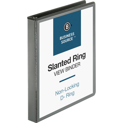 Business Source Basic D-Ring View Binders - 1" Binder Capacity - Letter - 8 1/2" x 11" Sheet Size - Fastener: D-Ring - P