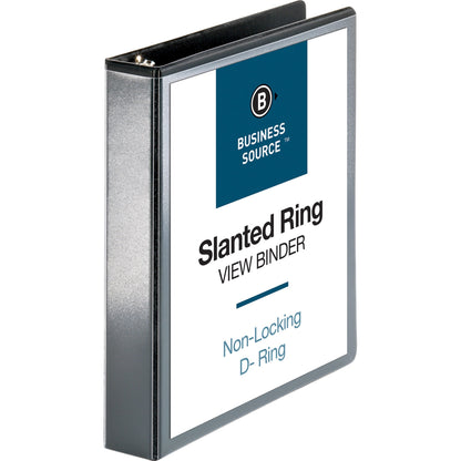Business Source Basic D-Ring View Binders - 1 1/2" Binder Capacity - Letter - 8 1/2" x 11" Sheet Size - Fastener: D-Ring