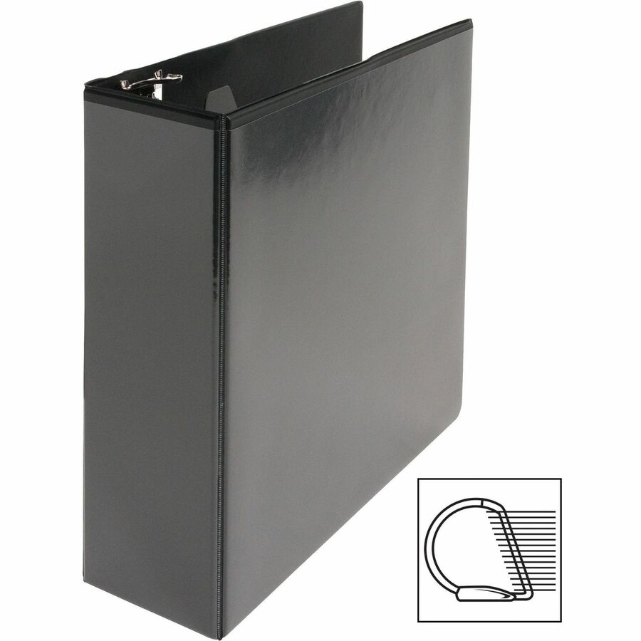 Business Source Basic D-Ring View Binders - 3" Binder Capacity - Letter - 8 1/2" Sheet Size - Fastener: D-Ring - Polypro