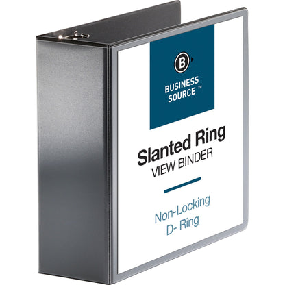 Business Source Basic D-Ring View Binders - 4" Binder Capacity - Letter - 8 1/2" x 11" Sheet Size - Fastener: D-Ring - P