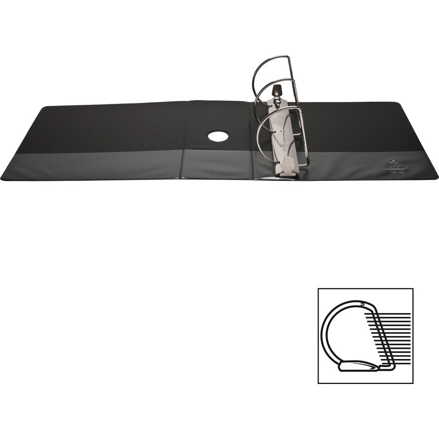 Business Source Basic D-Ring View Binders - 5" Binder Capacity - Letter - 8 1/2" x 11" Sheet Size - Fastener: D-Ring - P