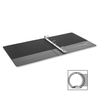 Business Source Basic Round Ring Binder - 1" Binder Capacity - 8 1/2" x 5 1/2" Sheet Size - 240 Sheet Capacity - 3 Ring 