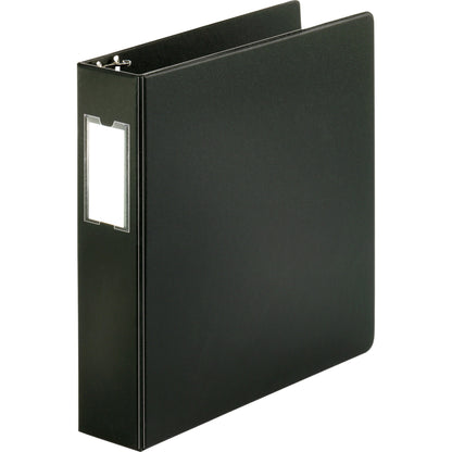 Business Source Basic Round Ring Binder w/Label Holder - 2" Binder Capacity - Letter - 8 1/2" x 11" Sheet Size - 3 Ring 