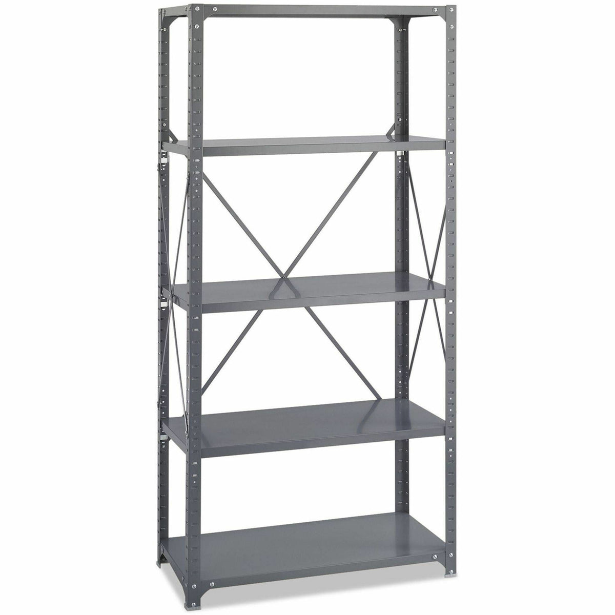 Safco Commercial 5 Shelf Kit - 36" Width x 18" Depth x 75" Height - 5 x Shelf(ves) - 3750 lb Load Capacity - Double-side