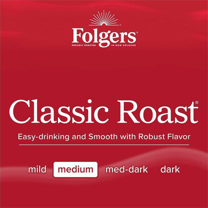 Folgers® Fraction Pack Classic Roast Coffee - Regular - Medium - 0.9 oz - Fraction Pack - 36 / Carton