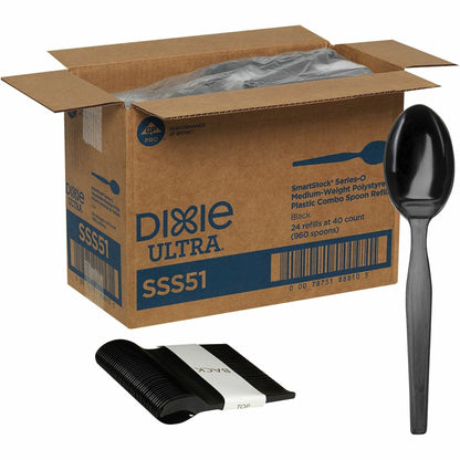 GP Pro Dixie Ultra Smartstock Series-O Medium-weight Combo Spoon Refill - Spoon - 1 x Spoon - Polystyrene - Black - 40/P