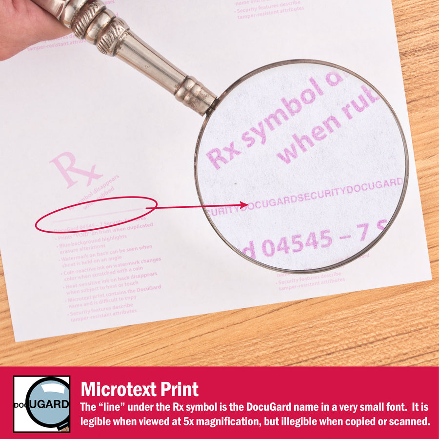 DocuGard Advanced Medical Security Paper - Letter - 8 1/2" x 11" - 24 lb Basis Weight - Tamper Resistant, Watermarked, C