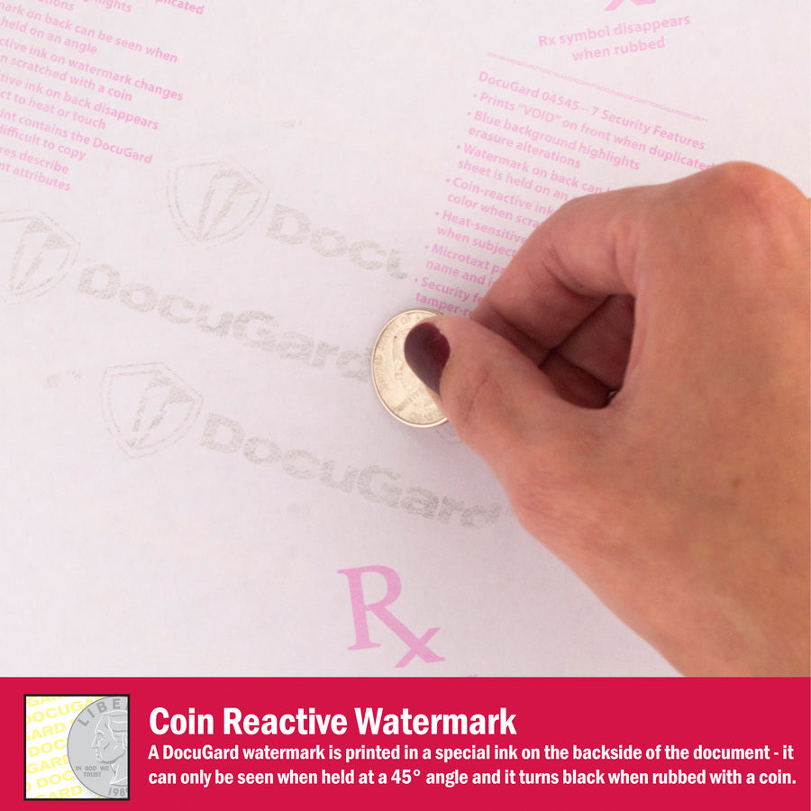 DocuGard Advanced Medical Security Paper - Letter - 8 1/2" x 11" - 24 lb Basis Weight - Tamper Resistant, Watermarked, C