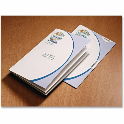 Avery® Round Booklet Seals - 4" Width x 6" Length - Permanent Adhesive - Round - Laser, Inkjet - White - Paper - 6 / She