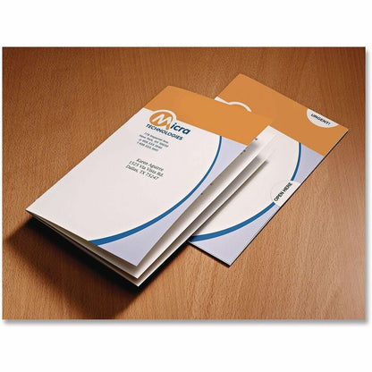 Avery® Round Booklet Seals - 4" Width x 6" Length - Permanent Adhesive - Round - Laser, Inkjet - White - Paper - 6 / She
