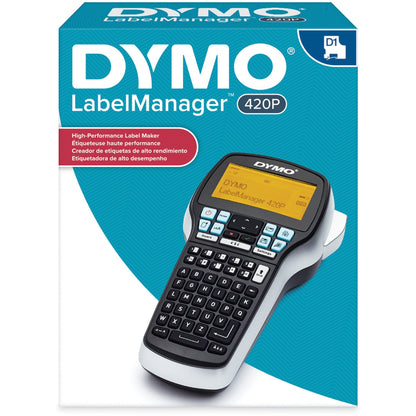 Dymo LabelManager 420P Portable Labelmaker - 180 dpi - Tape - 0.24" , 0.35" , 0.47" , 0.75" - LCD Screen - Battery, Powe