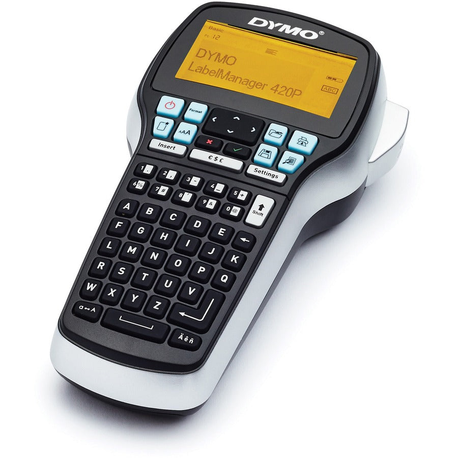 Dymo LabelManager 420P Portable Labelmaker - 180 dpi - Tape - 0.24" , 0.35" , 0.47" , 0.75" - LCD Screen - Battery, Powe