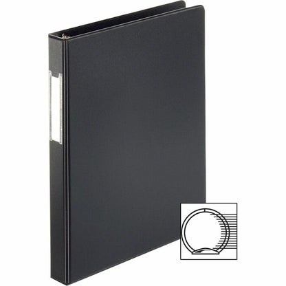 Business Source Basic Round Ring Binder w/Label Holder - 1" Binder Capacity - Letter - 8 1/2" x 11" Sheet Size - 3 Ring 