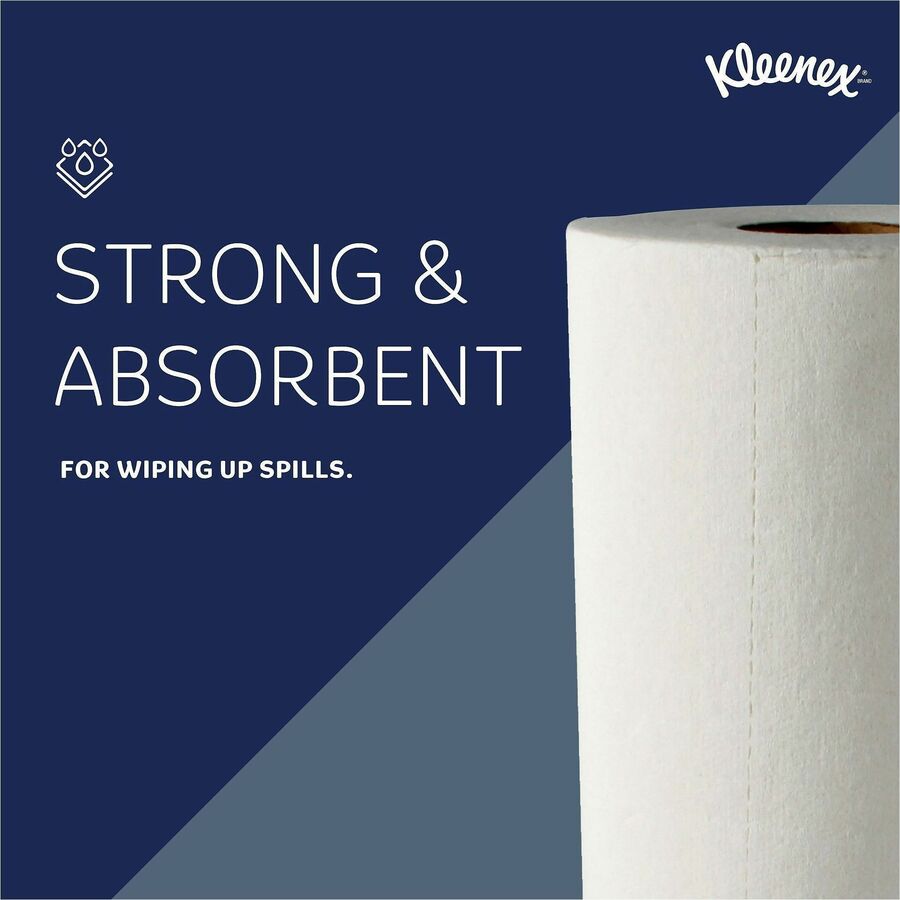 Kleenex Premier Kitchen Paper Towels - 1 Ply - 10.40" Width x 11" Length - 70 Sheets/Roll - White - 24 / Carton